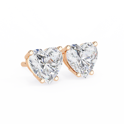 Heart Solitaire Studs