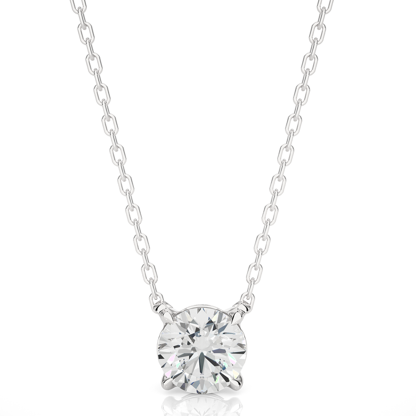 1.03 CT Round F/VS Lab Grown Diamond Solitaire Pendant