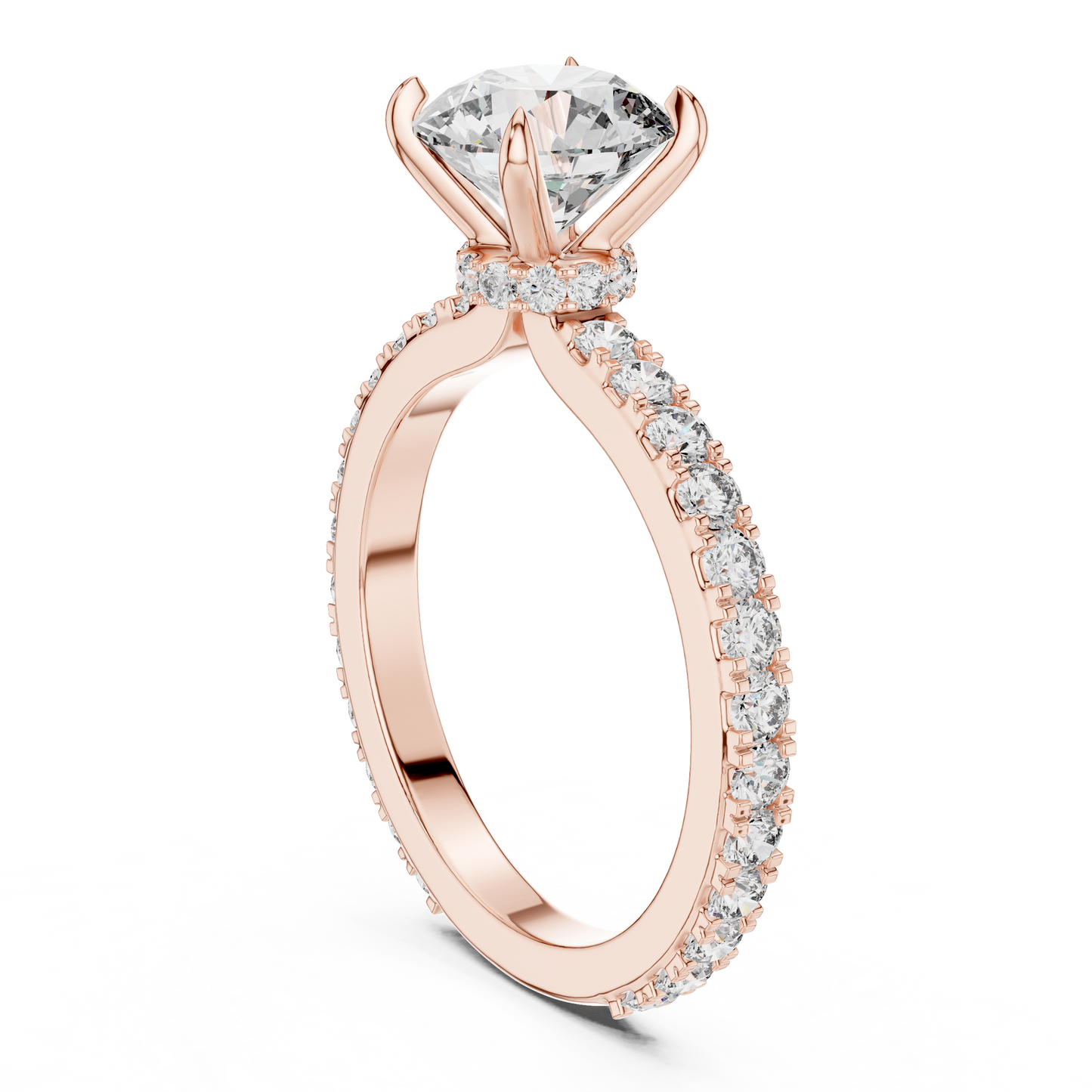 Round Brilliant Lab Grown Diamond Engagement Ring White Gold