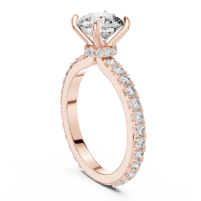 Round Brilliant Lab Grown Diamond Engagement Ring White Gold
