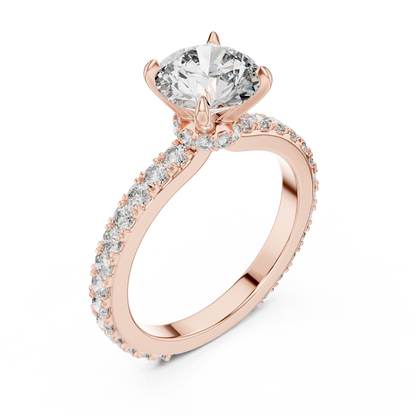 Round Brilliant Lab Grown Diamond Engagement Ring White Gold