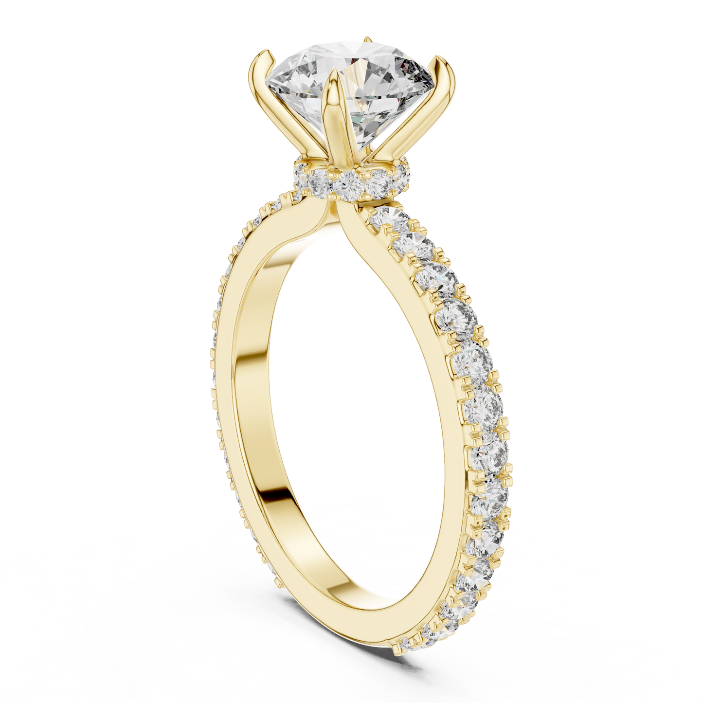 Round Brilliant Lab Grown Diamond Engagement Ring White Gold