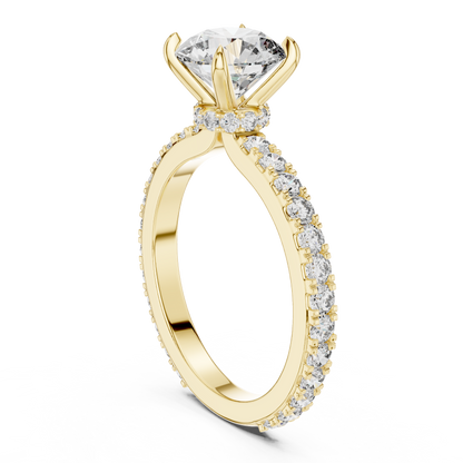 Round Brilliant Lab Grown Diamond Engagement Ring White Gold