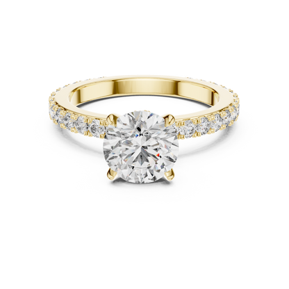 Round Brilliant Lab Grown Diamond Engagement Ring White Gold