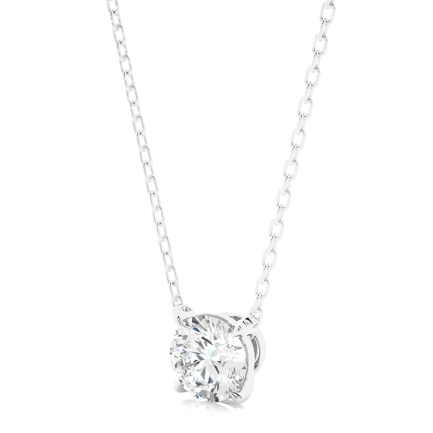 1.03 CT Round F/VS Lab Grown Diamond Solitaire Pendant