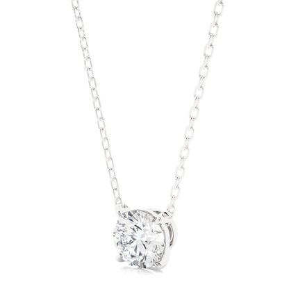 1.03 CT Round F/VS Lab Grown Diamond Solitaire Pendant