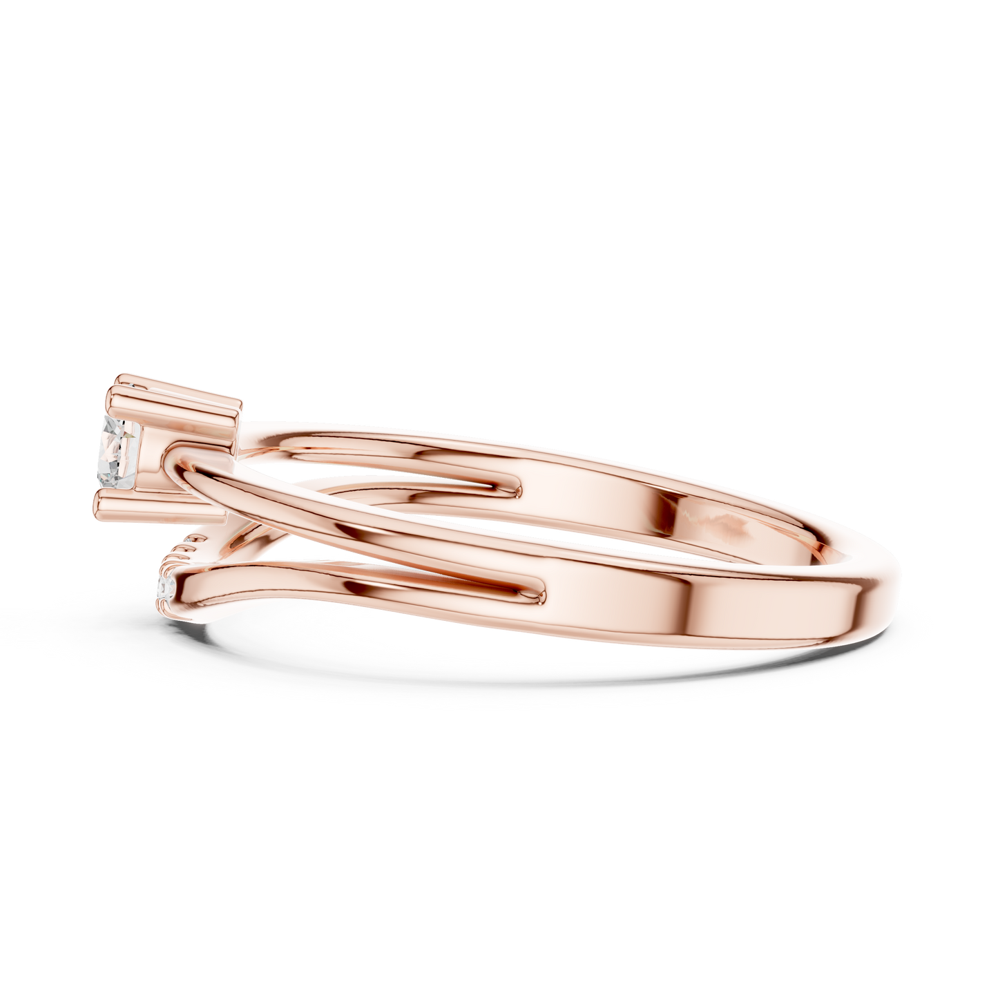 Split Shank Lab Grown Diamond Wedding Band