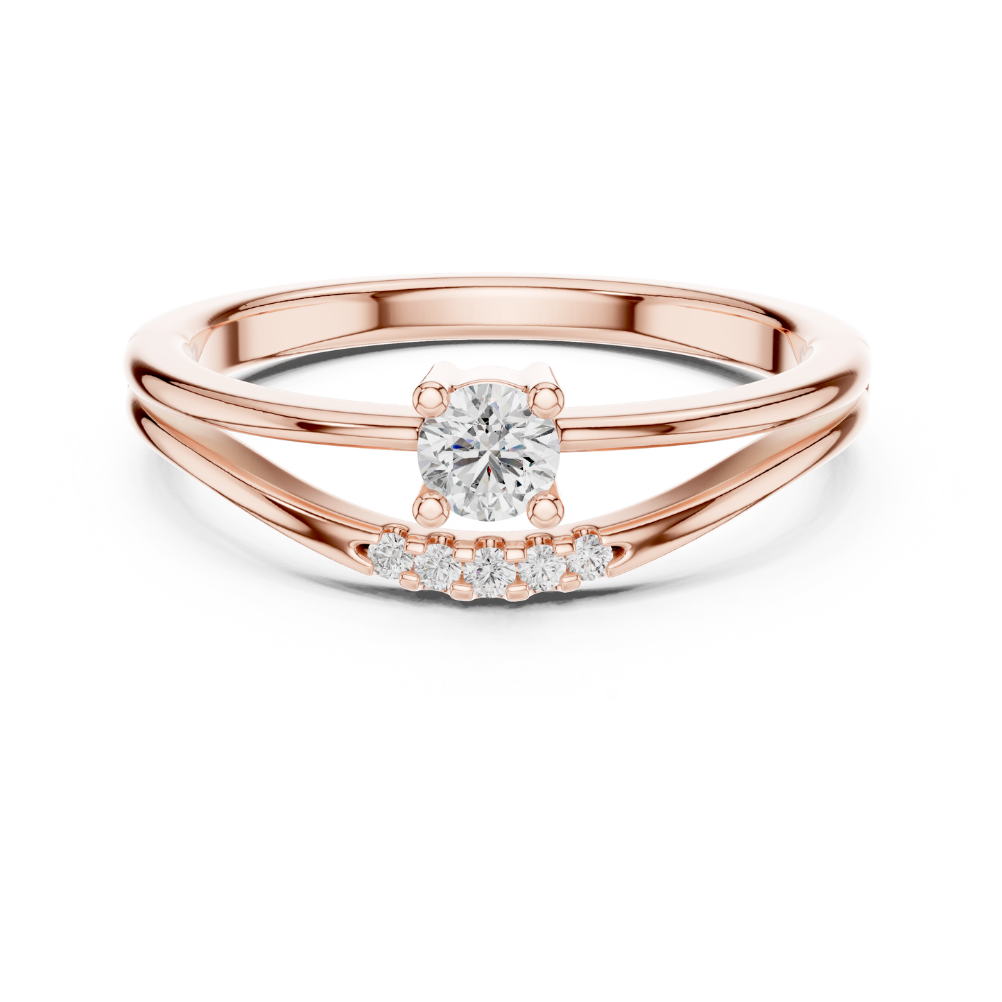 Split Shank Lab Grown Diamond Wedding Band