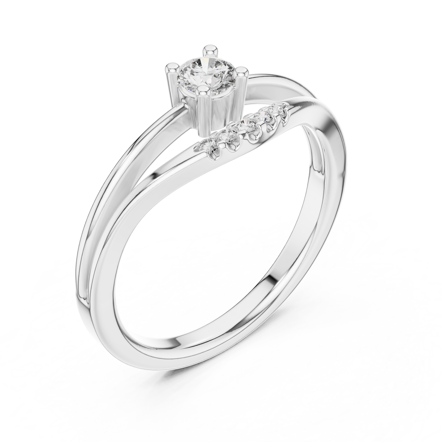 Split Shank Lab Grown Diamond Wedding Band