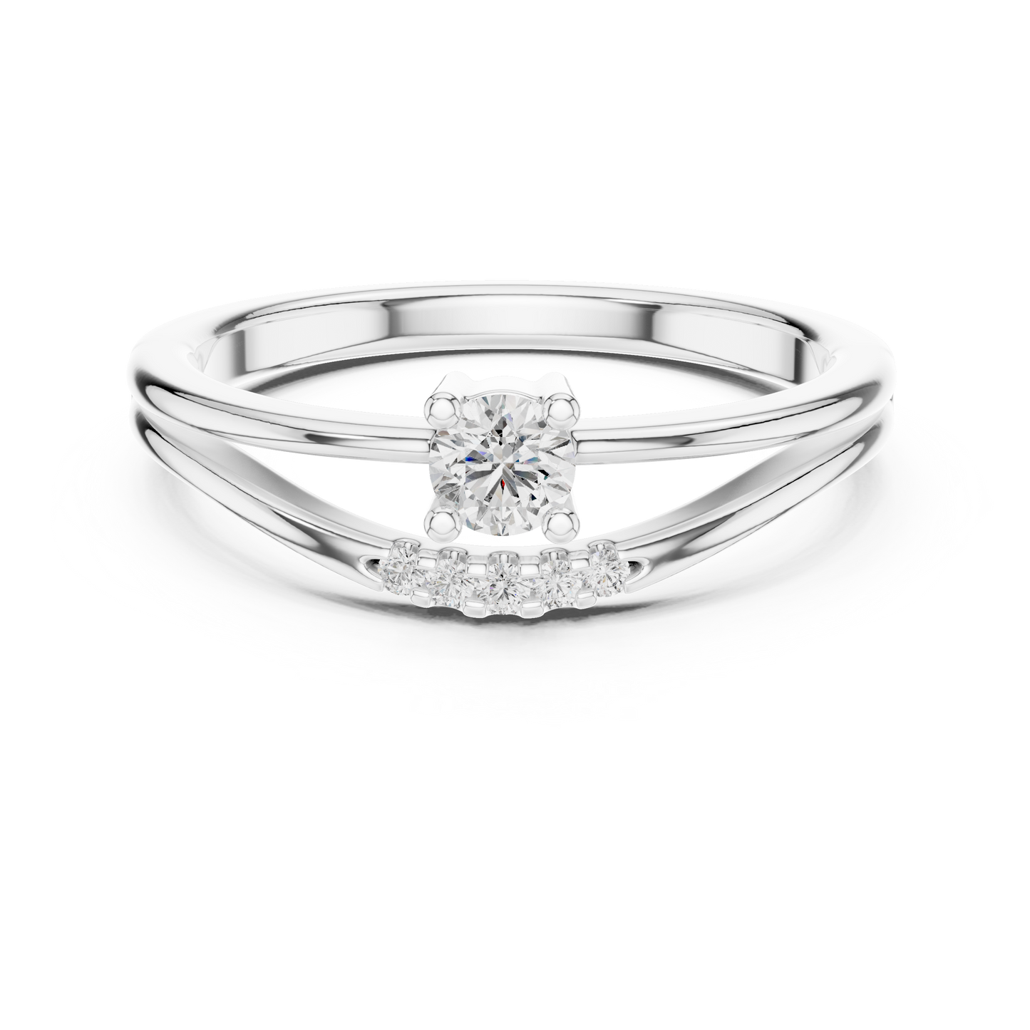 Split Shank Lab Grown Diamond Wedding Band