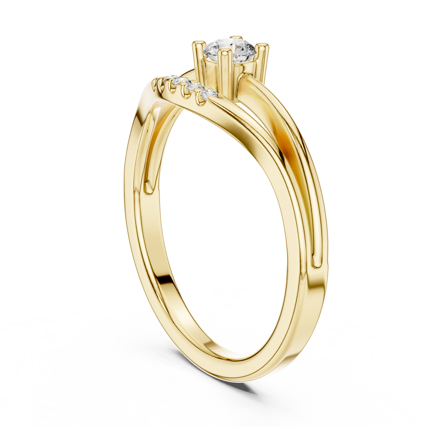 Split Shank Lab Grown Diamond Wedding Band