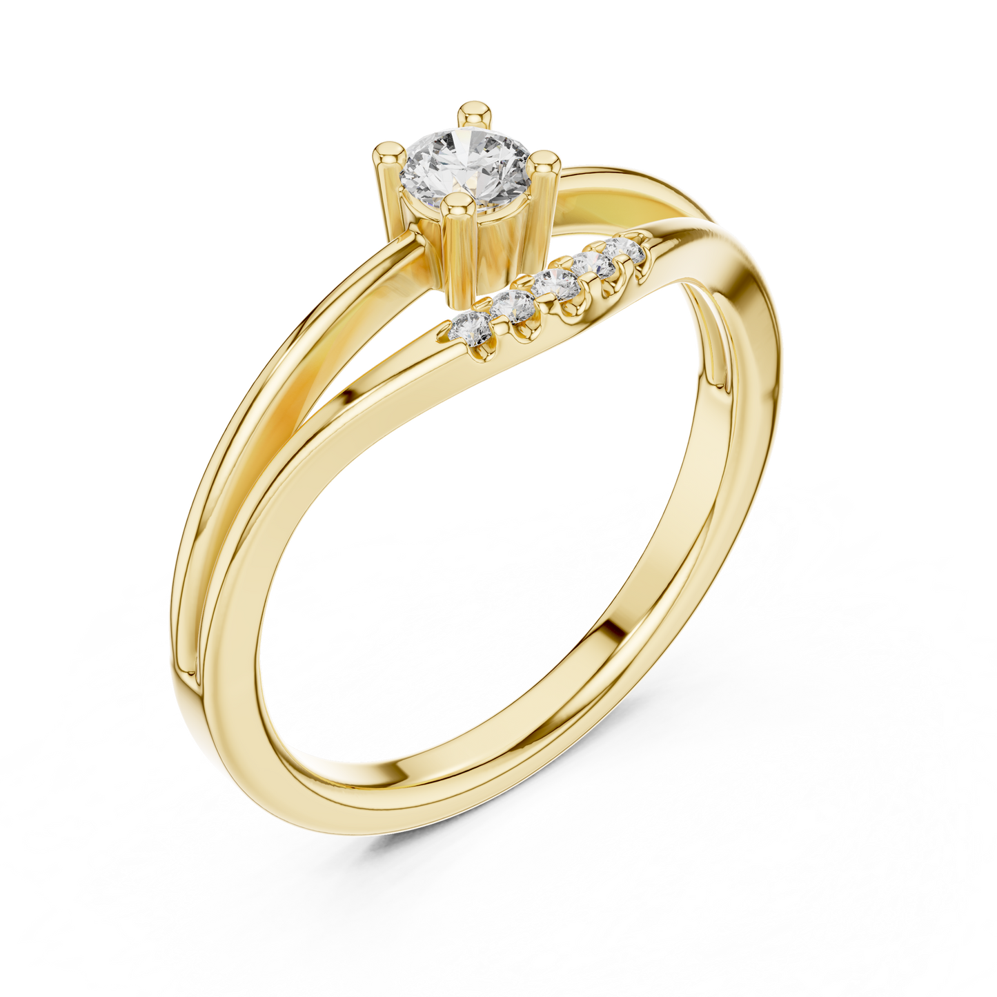 Split Shank Lab Grown Diamond Wedding Band