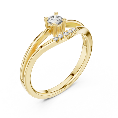 Split Shank Lab Grown Diamond Wedding Band