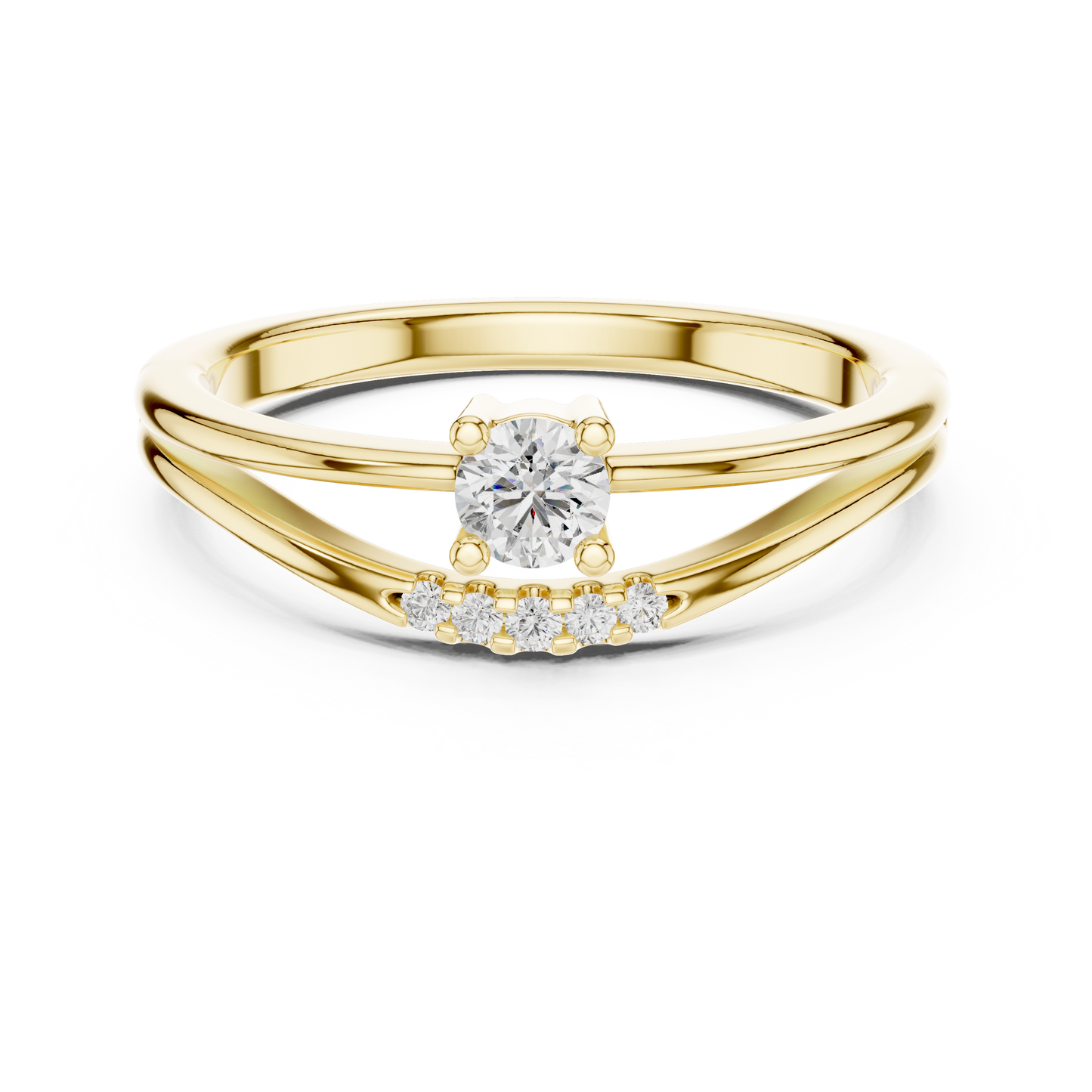 Split Shank Lab Grown Diamond Wedding Band