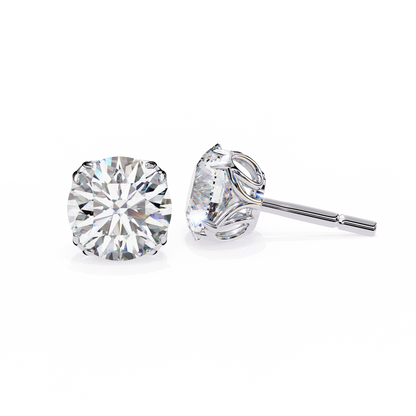 1.15 Ct Round Cut Lab Grown Diamond Prong Setting Stud Earring