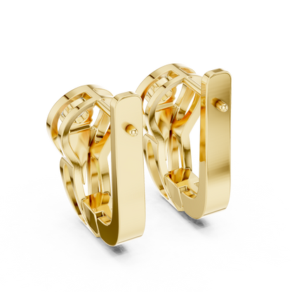 Unique Round Lab Grown Diamond Leverback Huggie Earrings