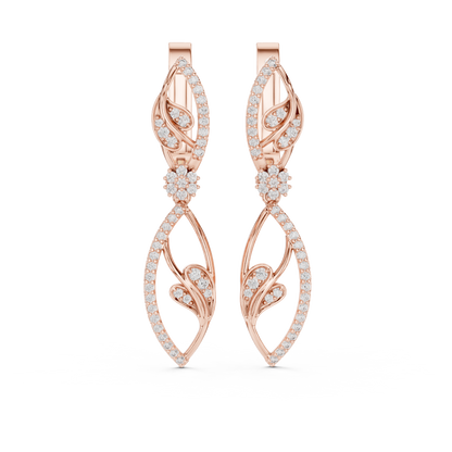 Nature Inspired Lab Grown Diamond Drop Earrings
