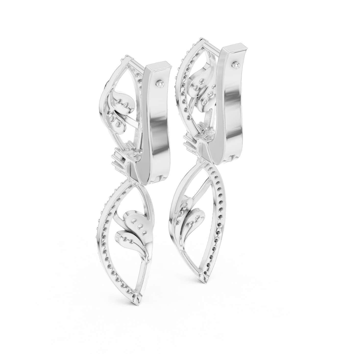 Nature Inspired Lab Grown Diamond Drop Earrings