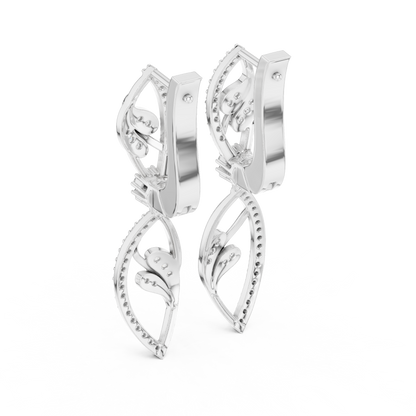 Nature Inspired Lab Grown Diamond Drop Earrings
