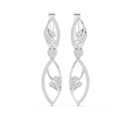 Nature Inspired Lab Grown Diamond Drop Earrings