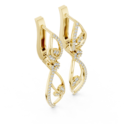 Nature Inspired Lab Grown Diamond Drop Earrings