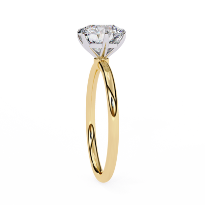 1.75 Ct Round Cut E-VS1 Lab Grown Diamond Gold Engagement Ring/CVD Diamond Ring/Round Cut Diamond/E Color/VS Clarity/10k Gold/14k Gold/18k Gold/White Gold/Rose Gold/Yellow Gold/1 Ct Diamond Ring