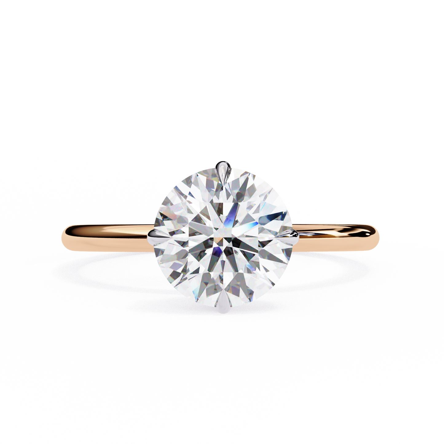 1.75 Ct Round Cut E-VS1 Lab Grown Diamond Gold Engagement Ring/CVD Diamond Ring/Round Cut Diamond/E Color/VS Clarity/10k Gold/14k Gold/18k Gold/White Gold/Rose Gold/Yellow Gold/1 Ct Diamond Ring