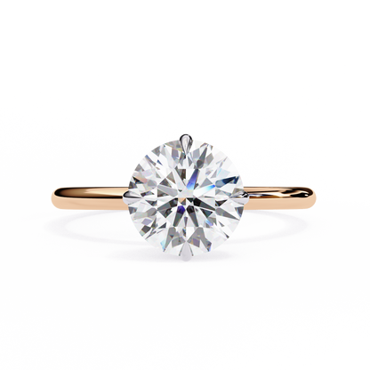 1.75 Ct Round Cut E-VS1 Lab Grown Diamond Gold Engagement Ring/CVD Diamond Ring/Round Cut Diamond/E Color/VS Clarity/10k Gold/14k Gold/18k Gold/White Gold/Rose Gold/Yellow Gold/1 Ct Diamond Ring
