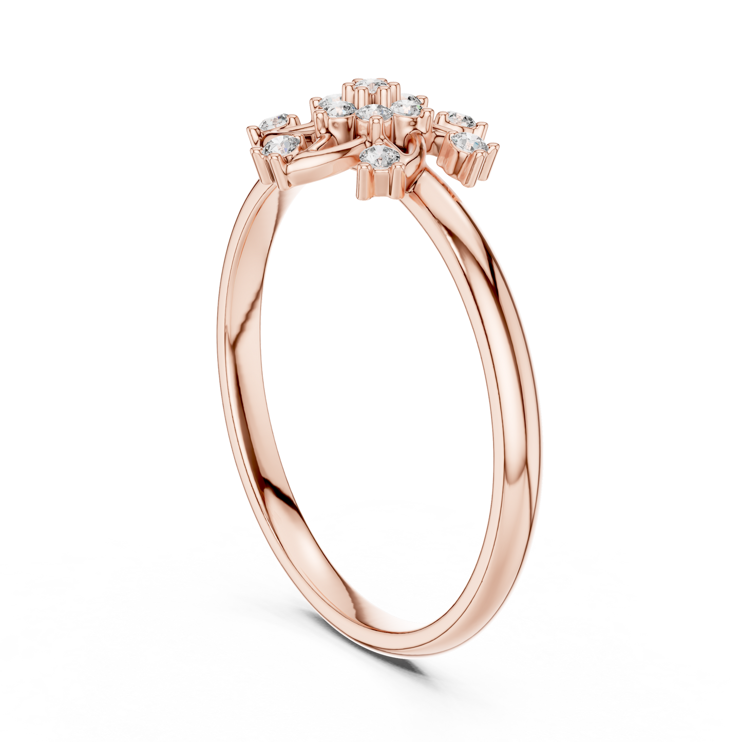 Starburst Lab Grown Diamond Cluster Ring