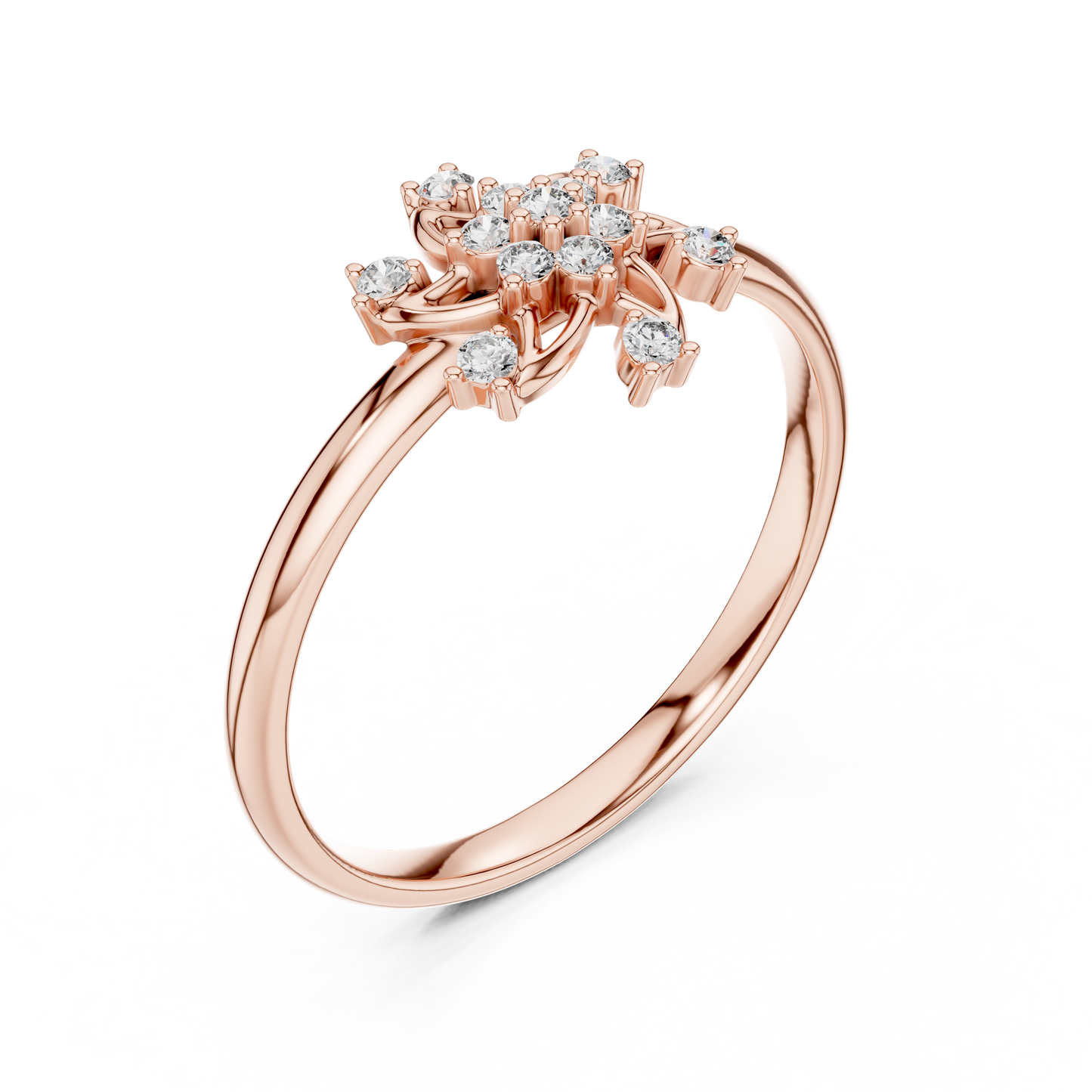 Starburst Lab Grown Diamond Cluster Ring