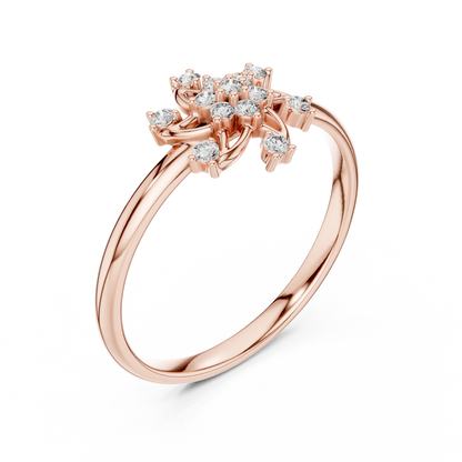 Starburst Lab Grown Diamond Cluster Ring