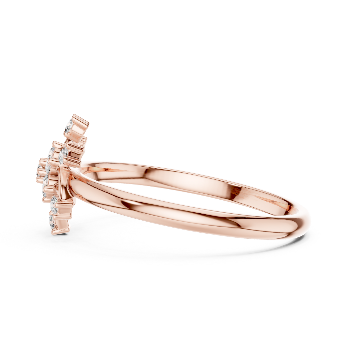 Starburst Lab Grown Diamond Cluster Ring