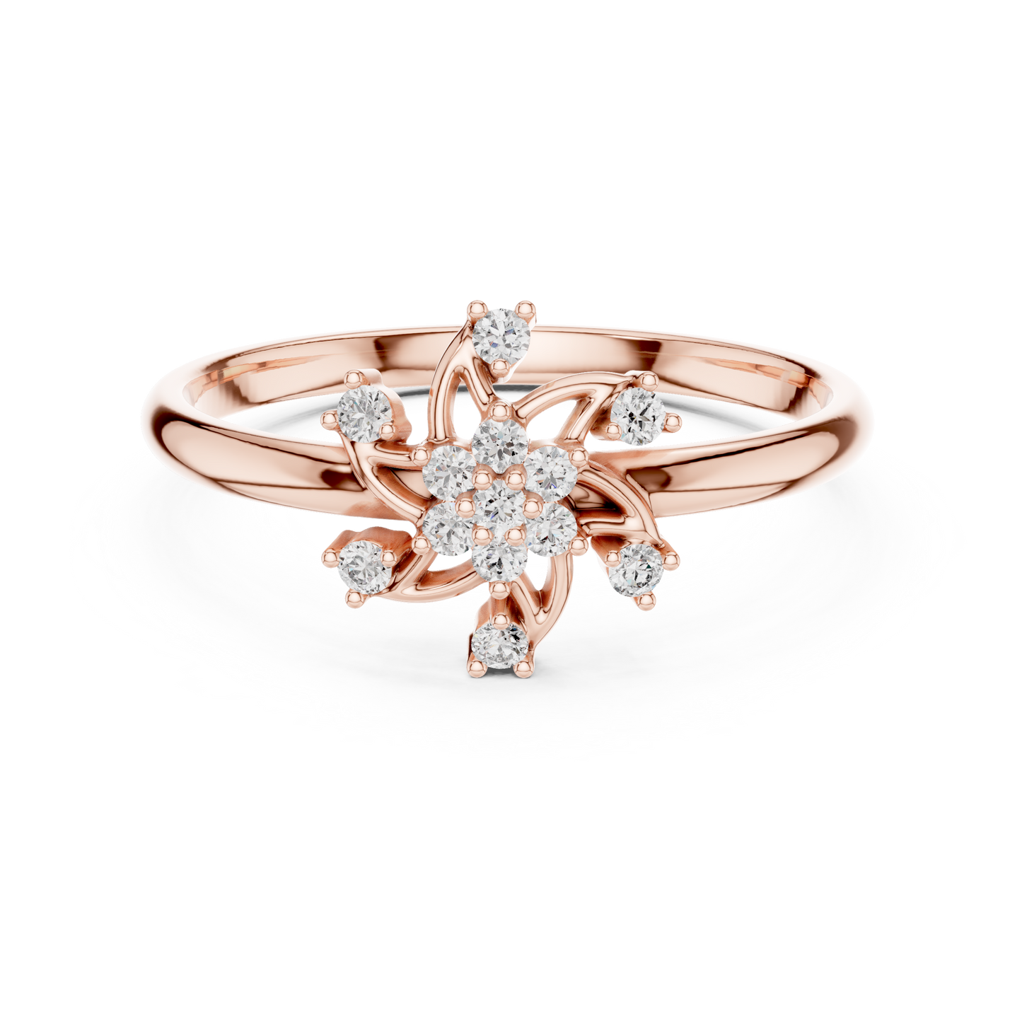 Starburst Lab Grown Diamond Cluster Ring