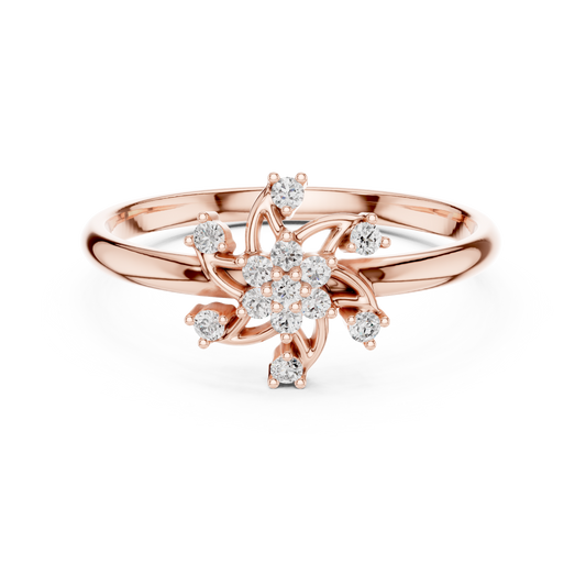 Starburst Lab Grown Diamond Cluster Ring