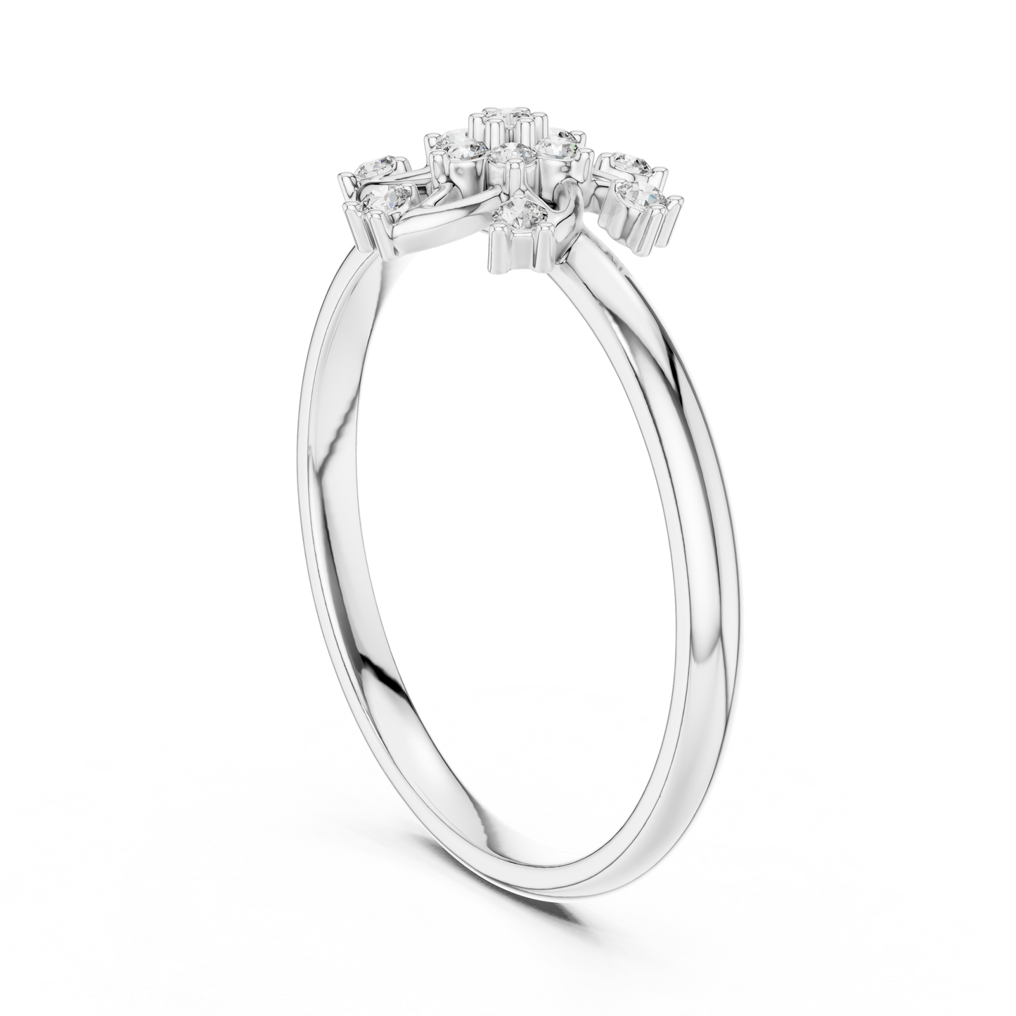 Starburst Lab Grown Diamond Cluster Ring