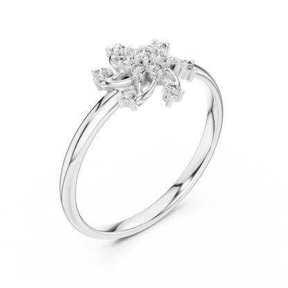 Starburst Lab Grown Diamond Cluster Ring