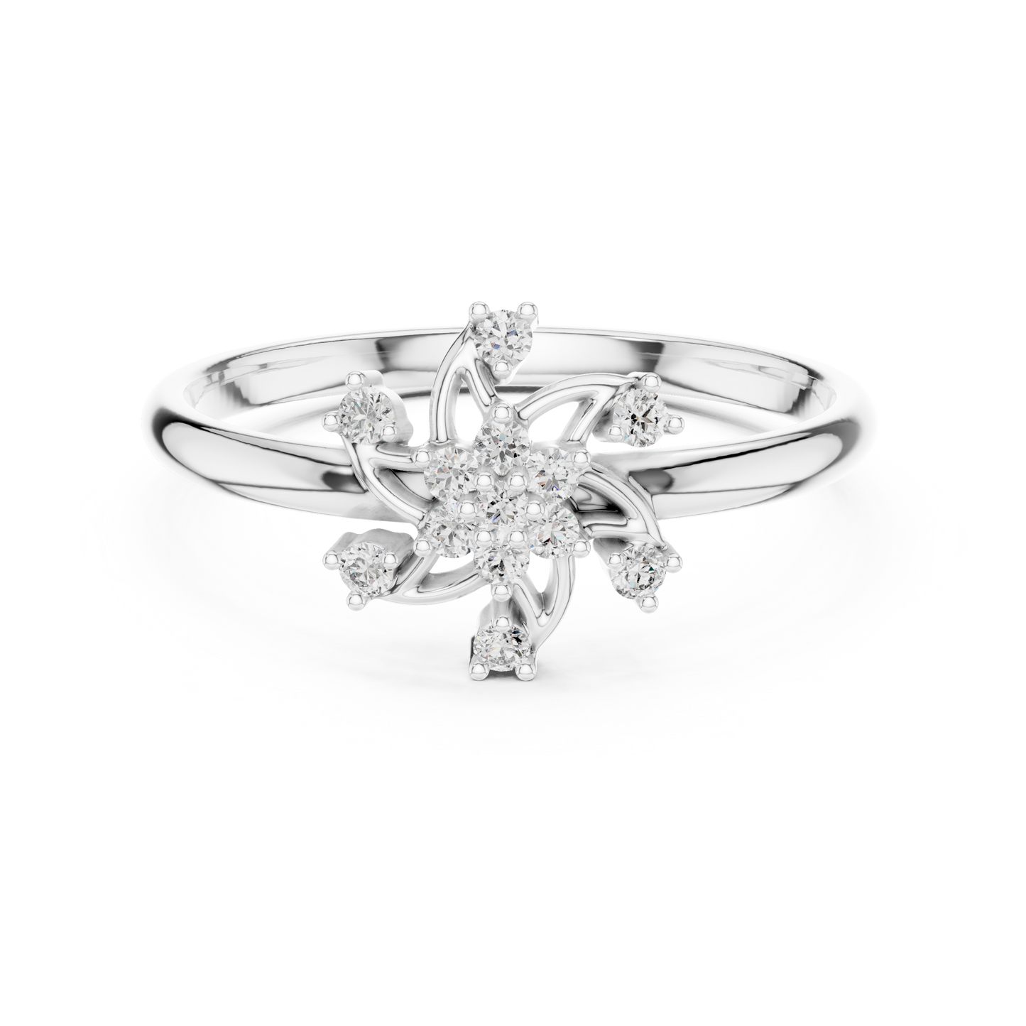 Starburst Lab Grown Diamond Cluster Ring