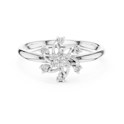 Starburst Lab Grown Diamond Cluster Ring