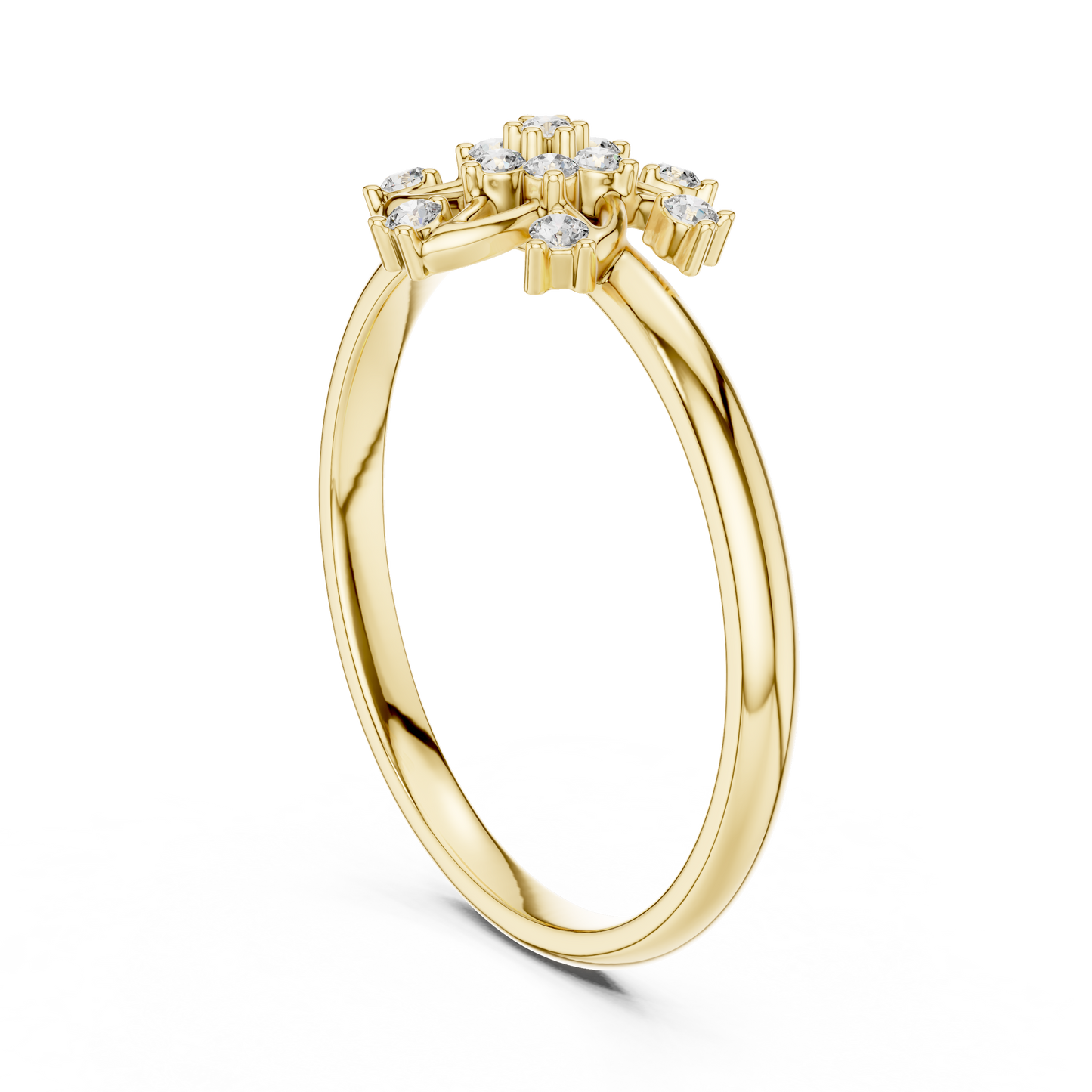 Starburst Lab Grown Diamond Cluster Ring
