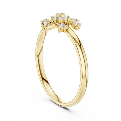 Starburst Lab Grown Diamond Cluster Ring