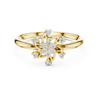 Starburst Lab Grown Diamond Cluster Ring