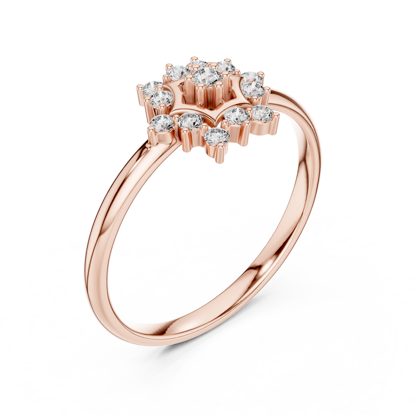 Floral Lab Grown Diamond Halo Ring