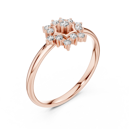 Floral Lab Grown Diamond Halo Ring