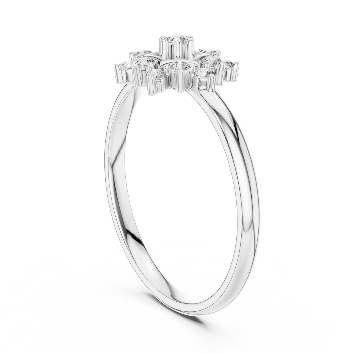 Floral Lab Grown Diamond Halo Ring