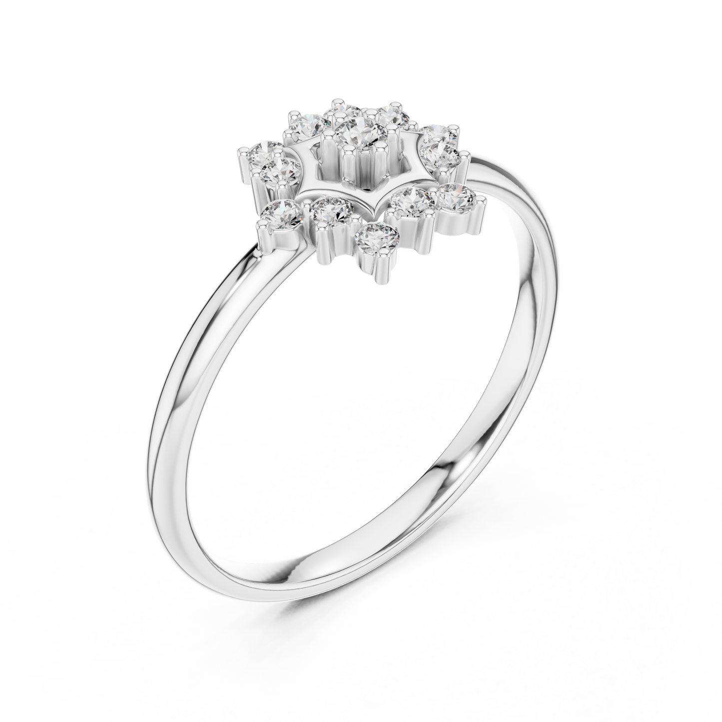 Floral Lab Grown Diamond Halo Ring