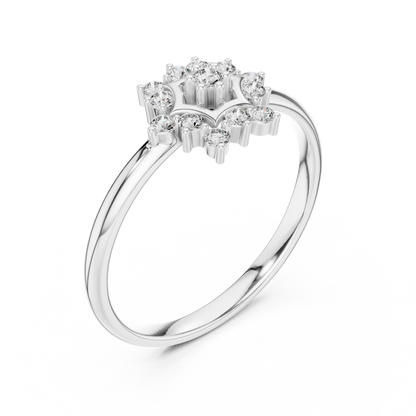 Floral Lab Grown Diamond Halo Ring