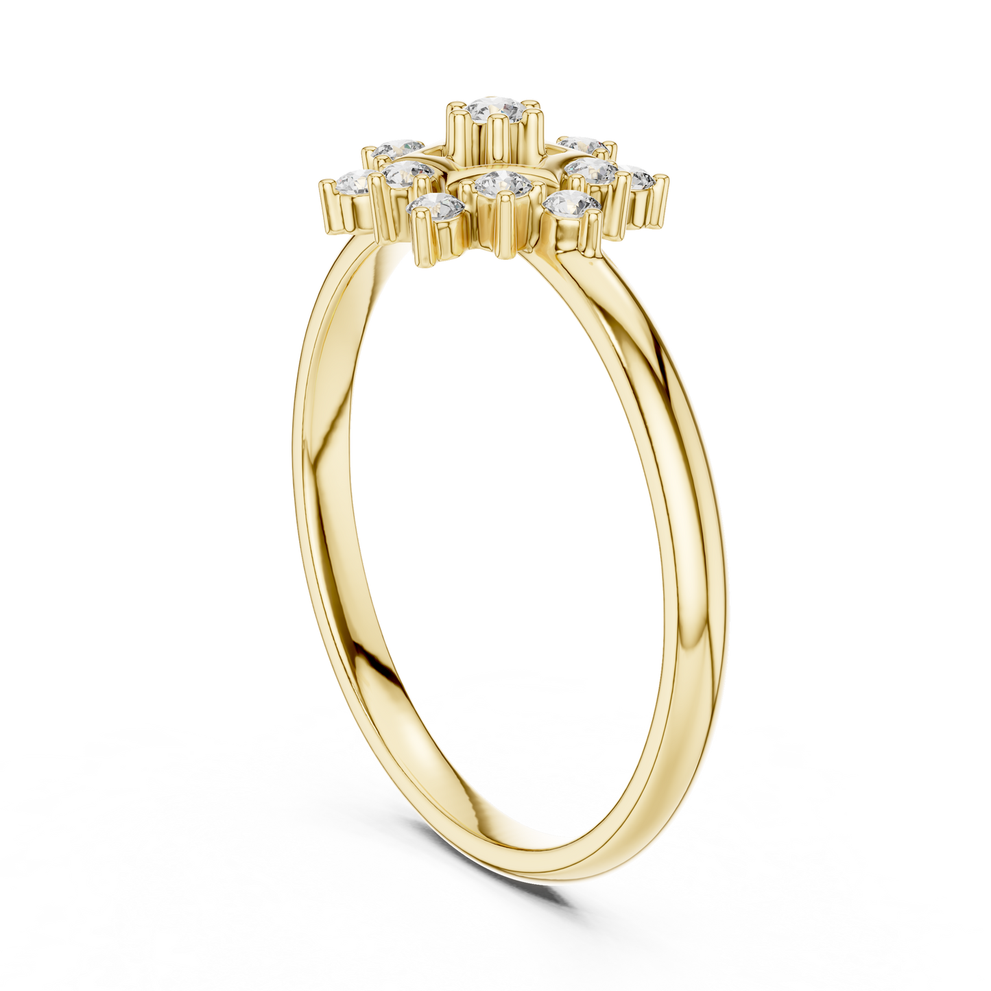 Floral Lab Grown Diamond Halo Ring