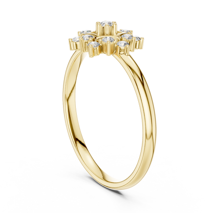 Floral Lab Grown Diamond Halo Ring