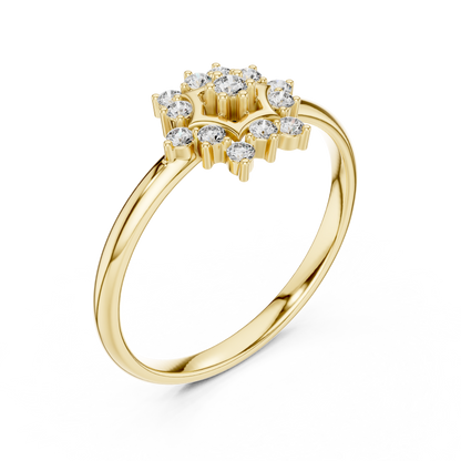 Floral Lab Grown Diamond Halo Ring