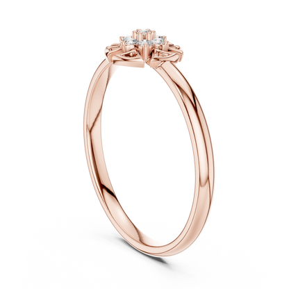 Geometric Starburst Lab Grown Diamond Ring